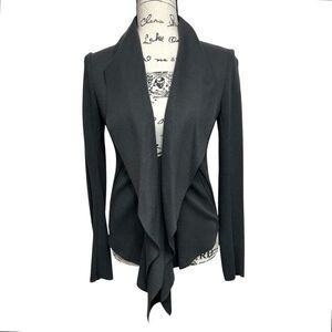 FORME D'Expression 3’3204322896 Gray Wool Asymetrical Shawl Colar Jacket, 38